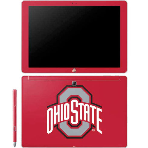 Ohio State University Buckeyes Red Logo Galaxy Book 12in Skin